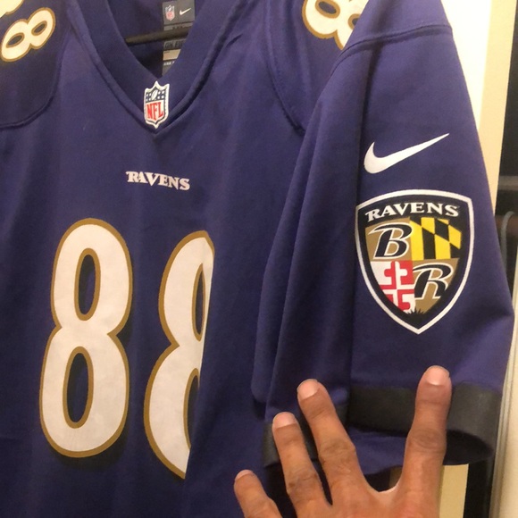 Nike Ravens 88 Dennis Pitta Purple Elite NFL Jersey Pitta Youth XL Nike OnField - Picture 5 of 17